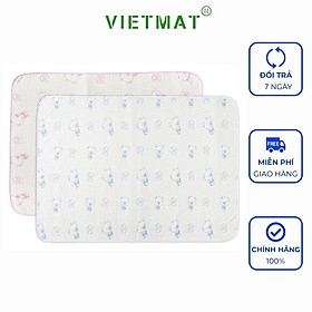 Combo 2 tấm 80x120cm Tấm lót chống thấm cho bé Vietmat mềm êm không nóng bí lưng, chống thấm tuyệt đối, giặt máy lâu bền