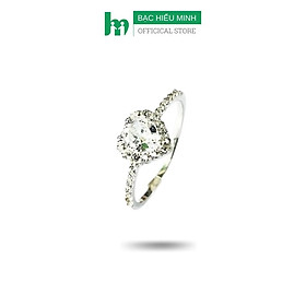 Nhẫn Nữ Bạc 925 Hình trái tim Đính Đá Bạc Hiểu Minh NU492
