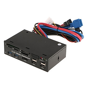 5.25" Computer Multifunctional Dashboard Media Front Panel with eSATA Mic