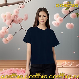 Siêu giảm giá. Áo phông trơn GOKING form ôm đẹp cho nữ, chất liệu thun 100% cotton siêu thoáng mát. Áo phông nữ hàng hiệu cao cấp