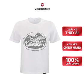 Áo thun Victorinox Brand Collection Heritage Graphic Tee - White - Size