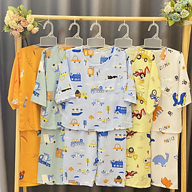 Combo 5 bộ quần áo tole lanh bé trai | mẫu tay dài cài 2 nút trước |size 1-14 cho bé 5-45kg| chất vải tole lanh 2 da loại 1 mềm mịn mát cho bé trai| hàng việt nam | đồ bộ bé trai | quần áo trẻ em| đồ tôn trẻ em