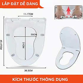 Nắp bệt bồn cầu Nắp đậy bồn cầu đóng êm siêu bền không vỡ