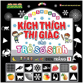Flashcard Kích Thích Thị Giác Cho Trẻ Sơ Sinh 1 Đen Trắng (60 Thẻ Dán Tường)