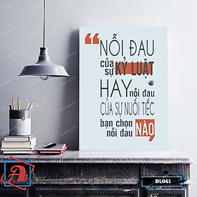 Tranh động lực trang trí văn phòng làm việc - Nỗi đau của sự kỷ luật - DL061