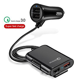 Cáp Sạc Nhanh Qc 3.0 4 Cổng Usb Dùng Trên Ô Tô Tiện Lợi- Hàng Chính Hãng