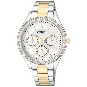 Đồng Hồ Nữ Citizen Đính Đá Swarovski Dây Thép Không Gỉ ED8164-59A - Mặt Trắng