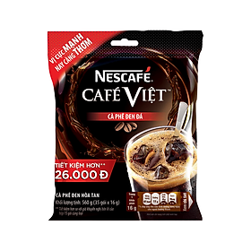 Hình ảnh Cà phê hòa tan NESCAFÉ Café Việt Cà phê đen đá (Túi 35 gói x 16g)