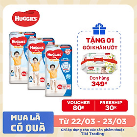 Combo 3 Gói Tã Quần Huggies Dry Gói Cực Đại XXL56 (56 Miếng) - Bao Bì Mới