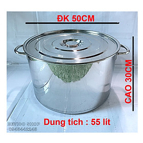 Mua Nồi inox size lớn thân thấp 30cm(15l)  35cm(20l)  45cm(40l)  50cm(55l)