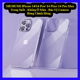 ỐP Lưng Trong Suốt Bảo Vệ Camera Dành Cho iPhone 14 Pro Max/ 14 Pro/ 14/ 14 Plus Chính Hãng MEMUMI Không Ố Vàng Khi Sử Dụng - Hàng Chính Hãng