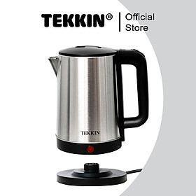 Ấm siêu tốc inox tự ngắt TEKKIN TI-2848 dung tích lớn 2.3L (dung tích sử dụng 1.8L) 1500W bảo hành 12 tháng - hàng nhập khẩu