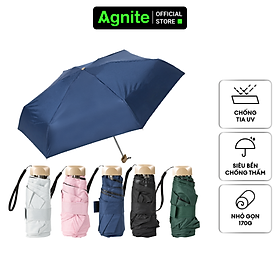 Ô dù gấp gọn Agnite che mưa nắng - Nhỏ gọn tiện lợi mang đi - Chống thấm chống UV tốt - Chắc chắn - Màu sắc thời trang