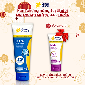 Kem chống nắng siêu bảo vệ cancer Council Ultra SPF 50+/PA ++++ 110ml