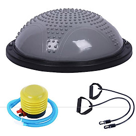 Bóng Tập Yoga Thăng Bằng Có Gai Đường Kính 58cm Nặng 6kg + Kèm 2 Dây Kéo Tay Và Bơm Bóng