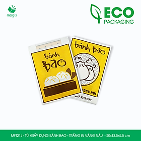 MFT21J - 20x13.5x5.5 cm - 500 Túi giấy MG đựng bánh bao túi đựng thực phẩm