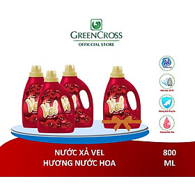 COMBO 3 CHAI NƯỚC XẢ VẢI VEL 800ML HƯƠNG NƯỚC HOA - TẶNG 1 CHAI CÙNG LOẠI