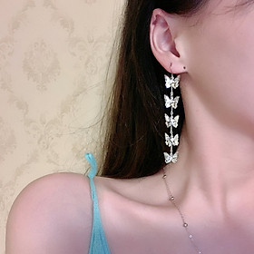 Bông tai cánh bướm xỏ lỗ móc tinh xảo thời thượng