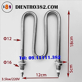 Điện trở chữ M cho nồi hấp, nồi tráng bánh và đun nước sôi. chất liệu inox 304 điện áp 220V