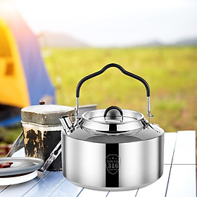 1.5L Camping Water Kettle Outdoor Portable for Fishing Hiking Mountaineering