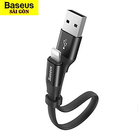 Mua Cáp sạc Baseus Light-ning Portable 23cm CALMBJ-B 2A  Fast Charging USB to I-P - Hàng Chính Hãng