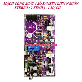 Hình ảnh MẠCH CÔNG SUẤT 4 SÒ SANKEN LIỀN NGUỒN STEREO (2 KÊNH) - 1 MẠCH