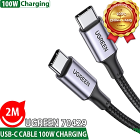Cáp USB Type C sạc 100W 5A QC3.0 Ugreen 70429 dài 2m - Hàng chính hãng 