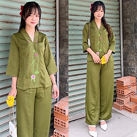 Đồ Lam Đi Chùa # Bà Lai Lụa Pháp Cao Cấp # Quần Áo Nữ # Đồ Bộ Nữ