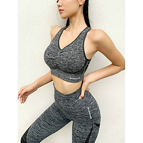 Bộ Tập Bra Quần Dài Dệt Kim Dày Tập Thể Dục Gym Yoga Aerobic