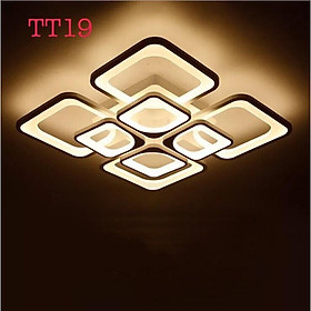 Mua Đèn ốp trần-Đèn Trần Trang Trí Phòng Khách Phòng Ngủ-Đèn Led 3 Chế Độ Sáng Có Điều Khiển Từ Xa Phân Tầng Qlighting TT19