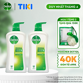 Bộ 2 Dettol Sữa tắm diệt khuẩn 950G