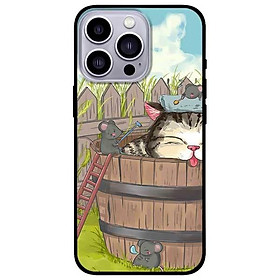 Ốp lưng dành cho Iphone 13 Mini - Iphone 13 - Iphone 13 Pro -  Iphone 13 Pro Max - Mèo Tắm