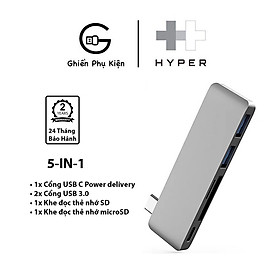 Mua Cổng Chuyển HyperDrive 5IN1 USB-C Hub Dành Cho Macook/Surface- HD21B