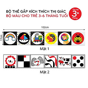 Thẻ gấp kích thích thị giác cho trẻ sơ sinh đồ chơi cho trẻ sơ sinh cho trẻ sơ sinh 0 12 tháng - Beyeu 3004