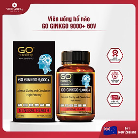 Viên uống bổ não nhập khẩu chính hãng New Zealand GO GINKGO 9000+ (60 viên) hỗ trợ tăng cường tuần hoàn não, cải thiện trí nhớ, tăng khả năng tập trung