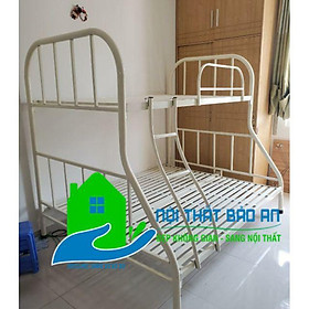Mua Giường sắt hai tầng Bảo An tầng trên 1m tầng dưới 1m4 màu kem
