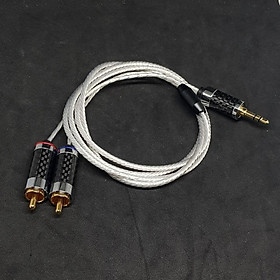 Mua Dây cáp RCA ra 3.5mm đồng mạ bạc OFC đường kính 0.8mm