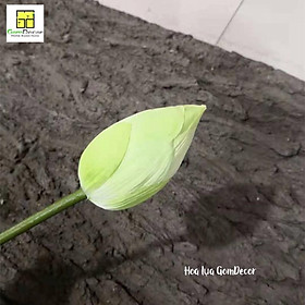 Mua Hoa sen giả BÁCH DIỆP QUAN ÂM (hàng loại 1) bông sen lụa đẹp cao cấp như thật - Nụ sen trắng