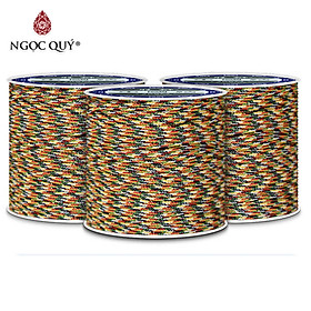 Combo 2 bó dây ngũ sắc đan vòng - Dây chỉ ngũ sắc handmade - Ngọc Quý Gemstones