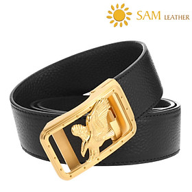 Dây Nịt Nam SAM Leather SFDN130 - Thắt Lưng Nam Da Bò Cao Cấp/ Mặt Khoá Thắt Lưng Inox Không Gỉ, Men's belts