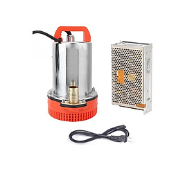 Máy bơm chìm lưu lượng lớn inox 12V. 180W 3000L kèm nguồn điện 220v