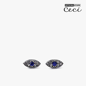 CECI - Khuyên tai nữ xỏ lỗ thiết kế hình đôi mắt đính đá độc đáo CC1-09000123
