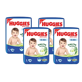 Combo 4 Tã dán Huggies Skincare Jumbo L40