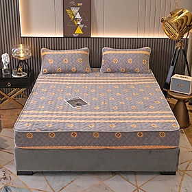 BỘ GA GỐI BO CHUN BỌC ĐỆM NỈ NHUNG TRẦN TIM LOẠI 1