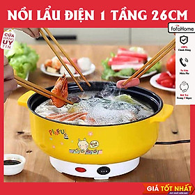 Nồi Lẩu Điện Mini 26cm Bếp Ăn Lẩu Đa Năng Dành Cho Gia Đình Phù Hợp Với 2-3 Người - Hàng Nhập Khẩu