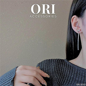 Bông tai nữ dáng dài đính đá Anselm độc đáo tinh tế ORI ACCESSORIES B355