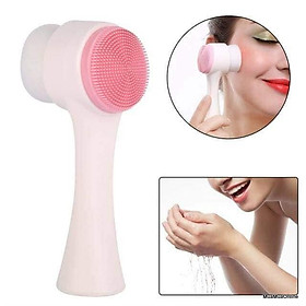 Cọ Rửa Mặt Massage 2 Đầu Sillicon . LG11