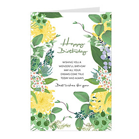 Thiệp sinh nhật Birthday - Greenwood chữ ép nhũ (394-BDP05)
