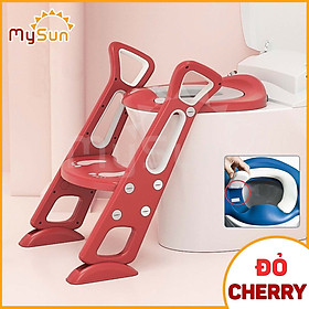 Thang ghế bô nắp bệ thu nhỏ bồn cầu vệ sinh Toilet chống trượt an toàn cho bé MySun