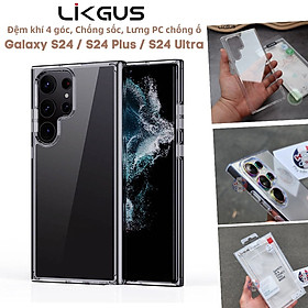 Ốp lưng chống sốc trong suốt cho Samsung Galaxy S24 / Galaxy S24 Plus / S24 Ultra Likgus Crashproof giúp chống chịu mọi va đập- Hàng nhập khẩu - Trong suốt - Samsung Galaxy S24